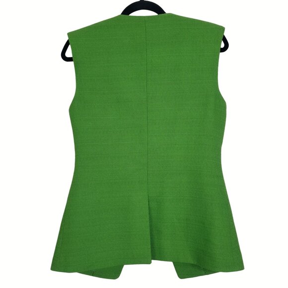 Veronica Beard Tamara Vest Cactus Green Tweed Suit Size 4 - Picture 7 of 12